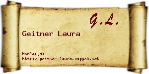 Geitner Laura névjegykártya